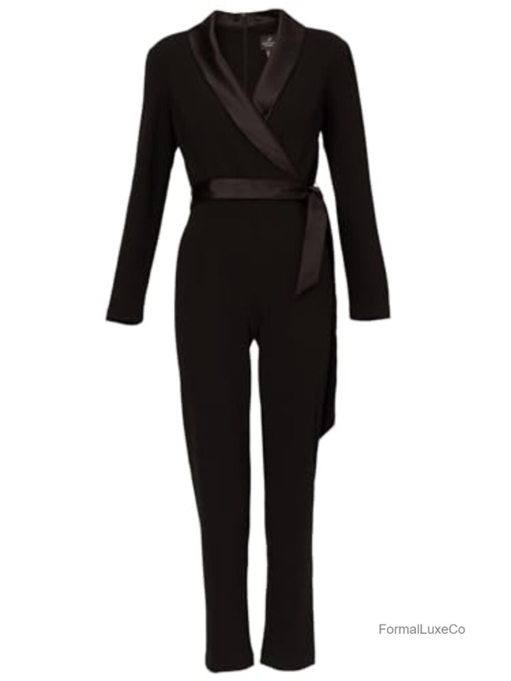 Tuxedo Jumpsuit Long Sleeve Tailored Formal Wedding Guest